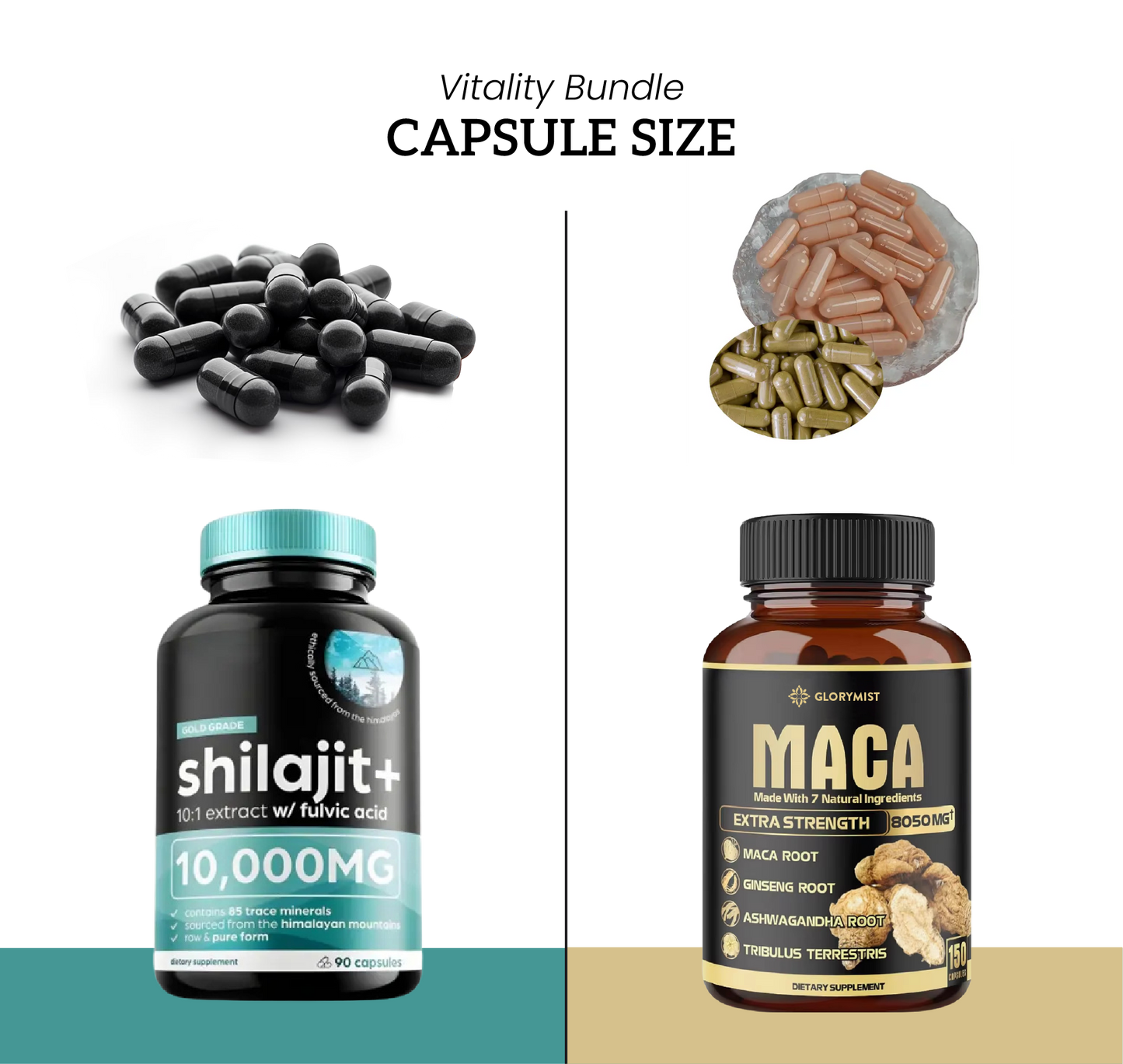 Vitality Bundle (MACCA + SHILAJIT) | 120 Capsules