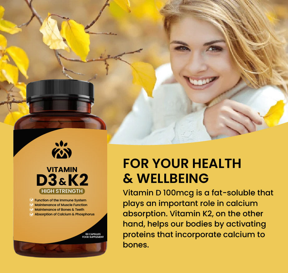 Vitamin D3 and K2 Tablets