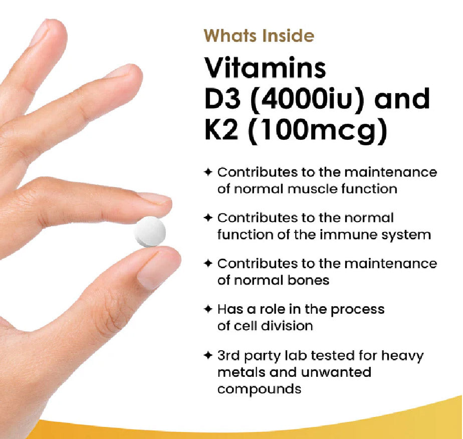 Vitamin D3 and K2 Tablets