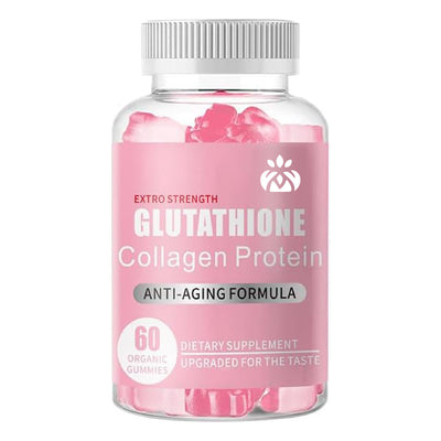 Glutathione Collagen Gummies, Glutathione Collagen Glow Gummies for Dark Spot, Collagen Glutathione Whitening Gummies, for Skin Care