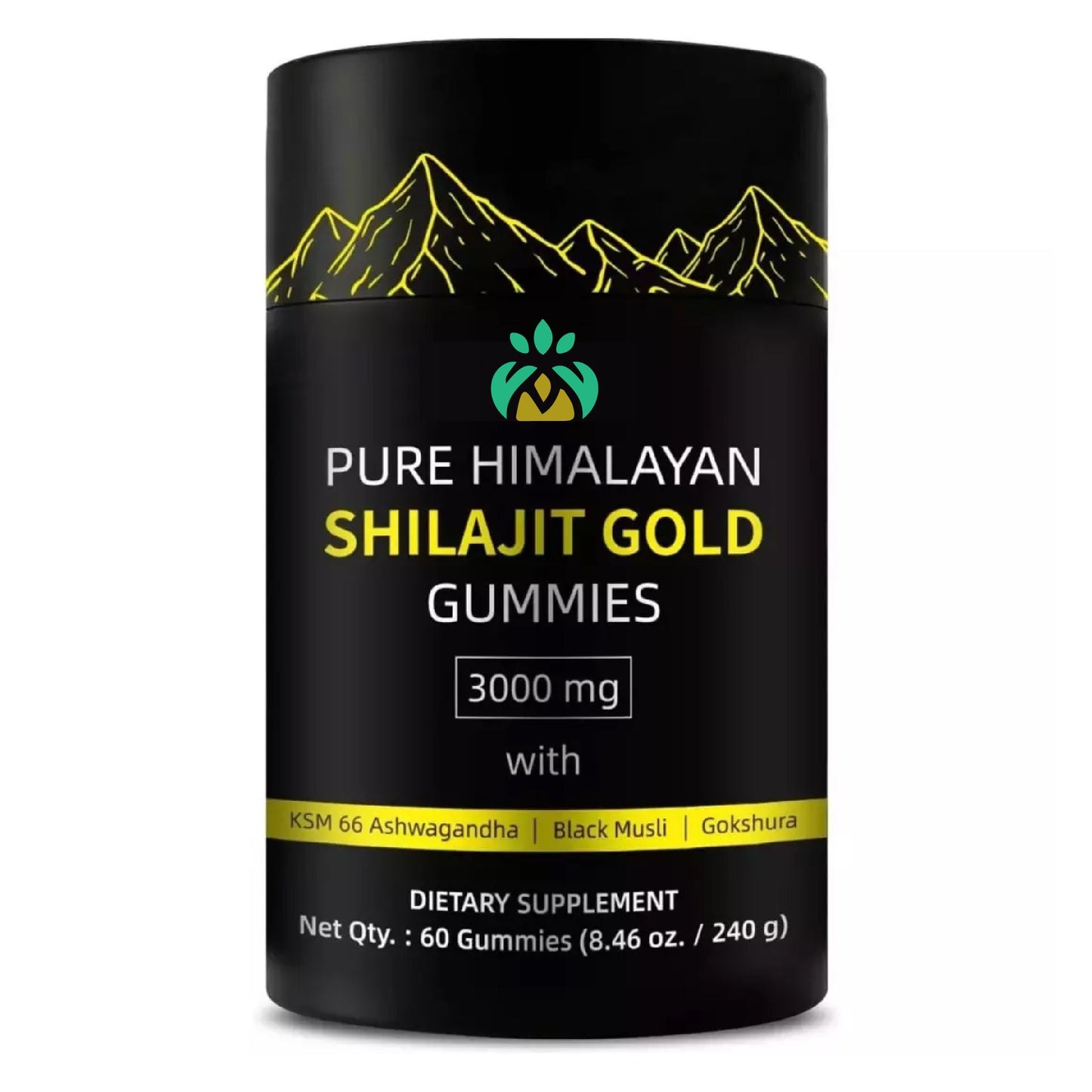 Shilajit Gold Gummies 3000mg – Organic High Potency Himalayan Fulvic Acid Supplement UK