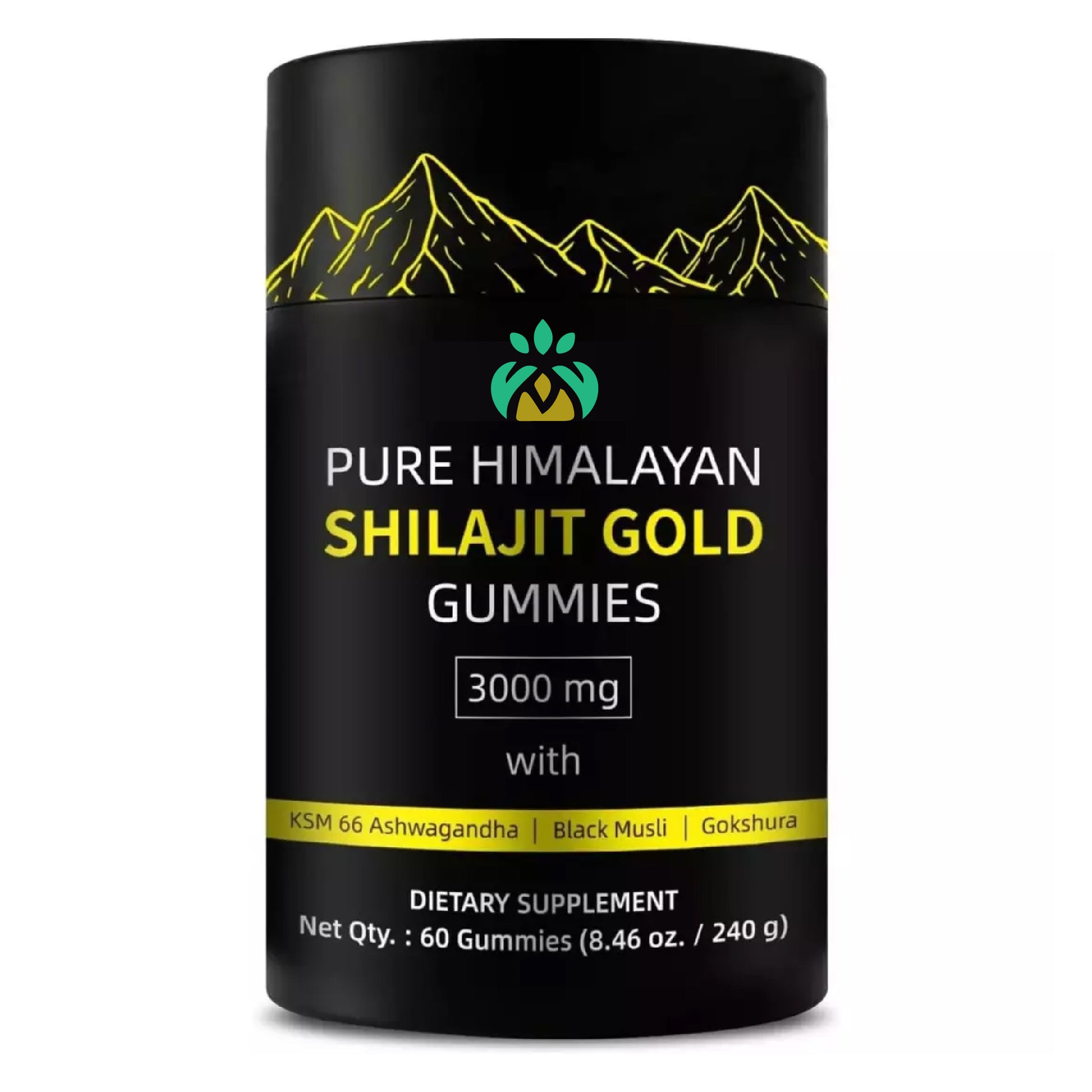 Shilajit Gold Gummies 3000mg – Organic High Potency Himalayan Fulvic Acid Supplement UK